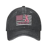 Breast Cancer Awareness Embroidered Baseball Cap Adjustable Golf Dad Hat for Men Women Sun Hat