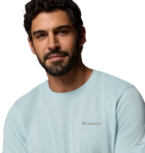 Columbia Thistletown Hills Herren-Kurzarm-T-Shirt, Blau (Crushed Blue) meliert, Größe L – Ansicht 4