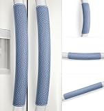 Rikzor Refrigerator Handle Covers, 5 PCS, Adjustable Appliance Handle Covers, Keep Your Kitchen Clean, Microwave Oven Stove Dishwasher Handle Protector, Non Slip Fridge Handle Cover (Steel Blue)
