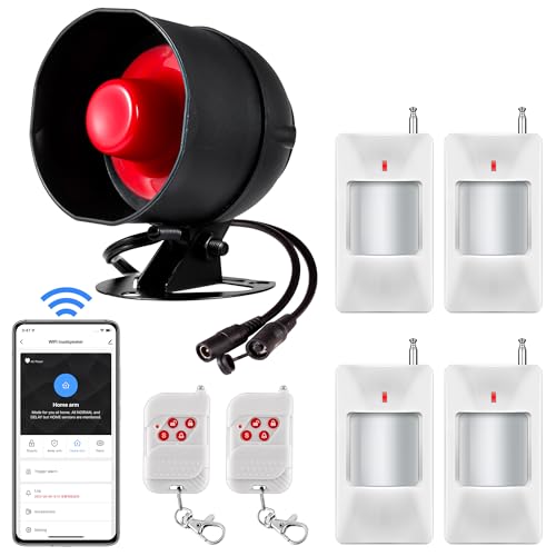 WiFi Home Security Alarm System with Motion Sensor & Remote