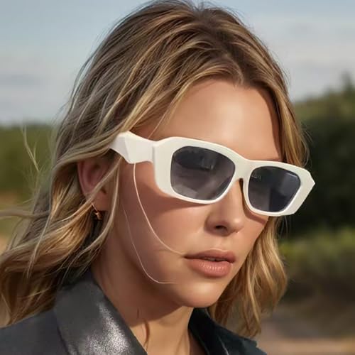 Lunettes de soleil luxe au design unique blanc et look mode d'exception - 4