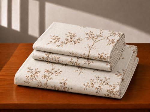 Image of Castiqa Elastic Fitted Supersoft Premium Polycotton 200TC Double Bedsheets King Size 78x72 Inch with 2 Pillow Covers (Fits Upto Mattress of 8Inches) (Multicolor VIII)