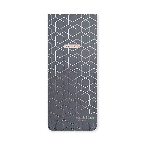 Matilda Myres Slim List Pad - Shopping List - Magnetic - Grey Cover