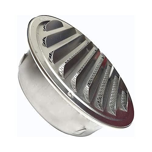 BZIHIZO Grille de Ventilation 150mm - Grille d'aération avec Moustiquaire - Couvercle d'évacuation en Acier Inoxydable (150mm)