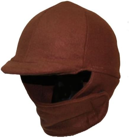 Brown Fleece Equestrian Riding Helmet Cover -Youth