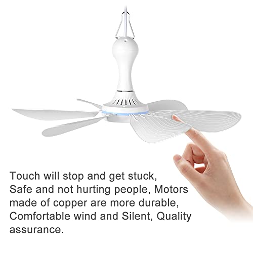 USB Mini Small Ceiling Fan quiet Camping RV Fans Emergency Portable Outdoor Hanging Gazebo Canopy Dorm Fans Silent For Tent,Hiking,Outages Home Room with Remote Battery operated,Power Bank powered - Image 8
