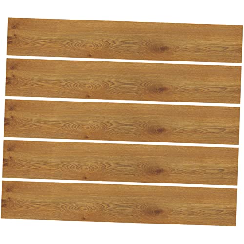 Angoily 5 Piezas tablero de grano de madera pegatinas pisos de tablones de vinilo espejos de piso y de cuerpo entero efecto rugerizado studio pele y pegue el protector contra salpicaduras