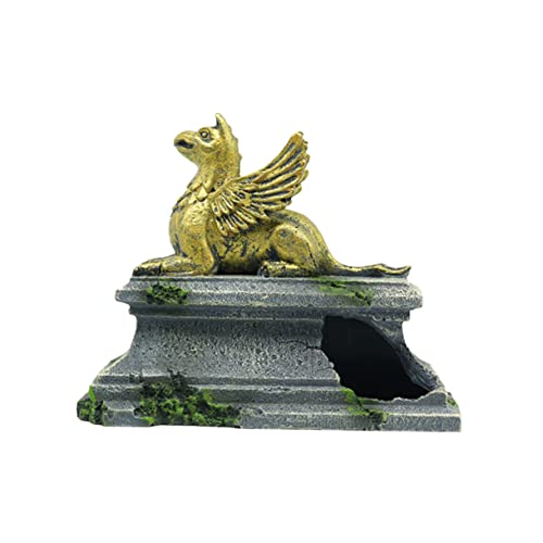 VERDANVERSE Estatua De Deidad Voladora para Acuario Adorno Realista De Rocalla Decoración Zen para Peceras Accesorios De Paisajismo Acuático