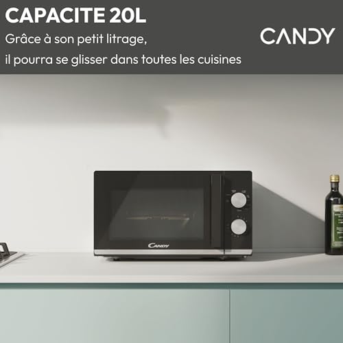 Candy Moderna CMG20TNMB Four Micro ondes Fonction Gril Fonction Décongélation 20 litres Plateau Tournant 24 5cm & - vue 2