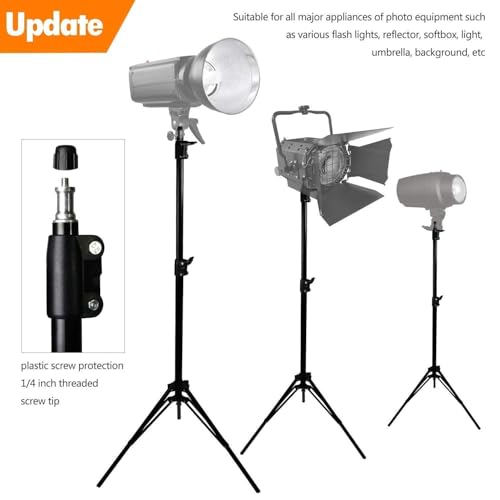Image of 7 Feet Tripod Stand for Mobile & Camera (84 Inch) | Adjustable Height Lightweight Tripod with Universal Phone Holder | Ideal for YouTube, Reels, Vlogging & Live Streaming