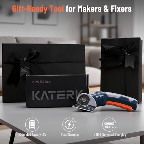 Electric Box Cutter, Katerk Cordless Electric Scissors with Safety Lock & LED Light - image 4