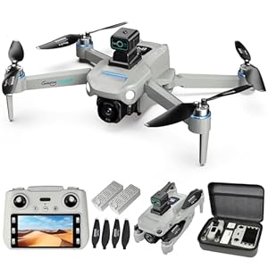 Drone with 4K UHD Camera for Adults,GPS RC Drone Brushless Motor,Upgraded Tablet Screen,2 Axis Gimbal EIS, Smart FPV Foldable Quadcopter for Beginners, Auto Return, Follow Me, Waypoints, 60 Mins Flight Time,Gift Drone, with Obstacle Avoidance
