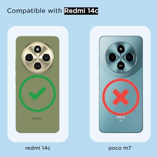 Image of Amazon Basics Back Cover for Redmi 14c 5G / Redmi A4 5G / Poco C75 5G Mag-Safe Shockproof PC + TPU Protective Case Magnetic Support Bumper Case (Transparent Mag-Safe)