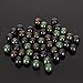PAPABA 50Pcs Anti-Collision Round Fishing Beads Fishing Bait Egg Bead for Saltwater Freshwater Salmon Trout Black 8mm