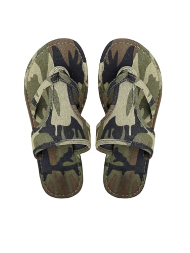 Women's Camo Non Slip Flat Sandals Summer Outdoors Open Toe Slides Flip Flops