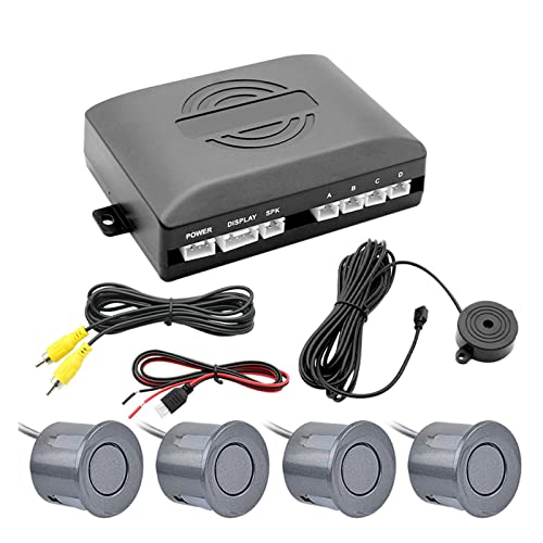 Parksensor Dual-Core-CPU-Auto-Video-Parksensor-Rückfahrradarunterstützung, Auto-Parkmonitor-Digitalanzeige Parken Sensoren (Farbe : Grey)