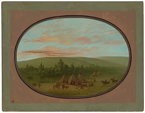 Arte lienzo un pueblo sioux George Catlin impresión alta definición