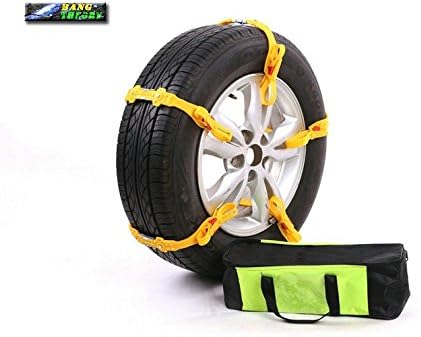 BangTheory UniversalCar Snow Chain Tire Chain (Set of 10 Chain) Easy Installation (one size)