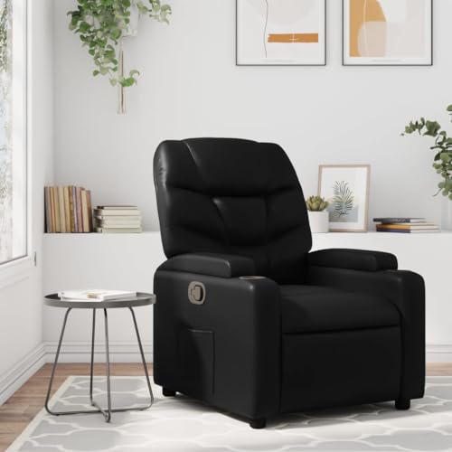 Tonture Sillón de relax de piel sintética, función manual, cómoda experiencia de asiento, 74 x 89 x 100 cm, máx. 110 kg, ideal para salón, dormitorio y sala de lectura