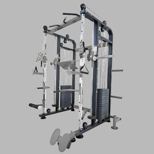 Image of Gym24 Functional Trainer with Smith Machine G24FTS501 | 80 kg PVC Weight Stack Each Side | Home Gym Setup with Accessories | 450 kg Machine | Free Installation