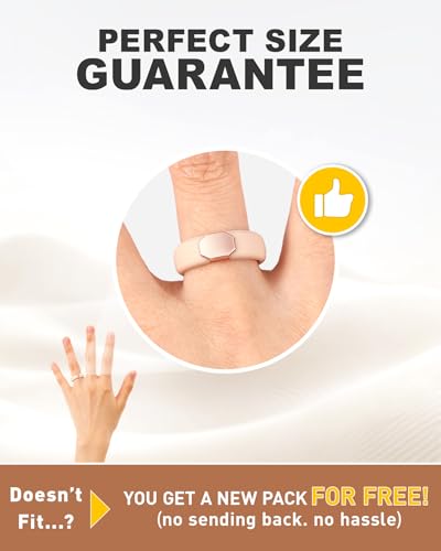 Image of Egnaro Silicone Wedding Bands Women, Inner Arc Ergonomic Breathable Design