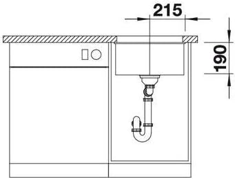 BLANCO SUBLINE 400-U 523 426 Kitchen Sink, White, 400mm
