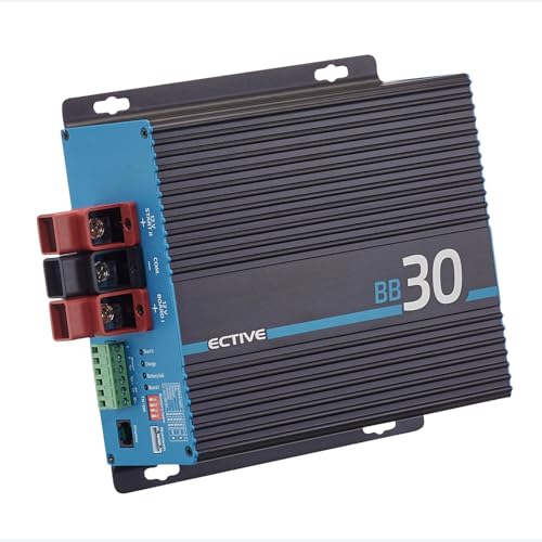 ECTIVE - BB 30 Ladebooster 30A 12V auf 12V - kompaktes DC-DC Ladegerät für AGM/Gel/Nass/LiFePO4 - Battery-to-Battery Lichtmaschine-Ladewandler für Wohnmobil, Auto, Van