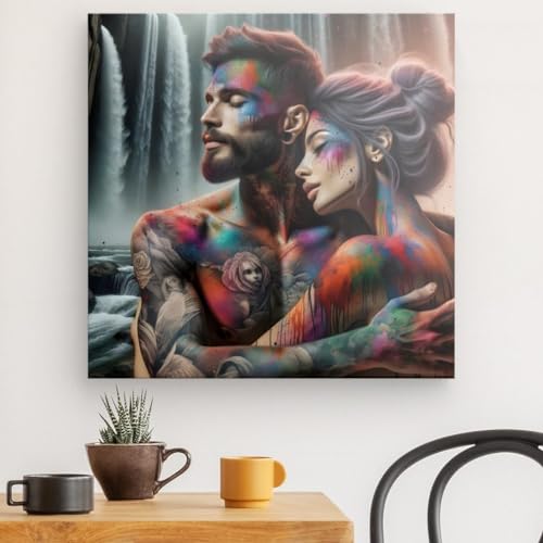 Impression sur toile Noir Style 60x60 Wedecored Art mural #11
