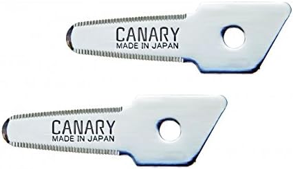 Canary Japanese Cardboard Cutter Spare Blades BUTSURYUKUN Double Sided Blade Stainless Steel Blade Two Spare Blades (DC-15B2)