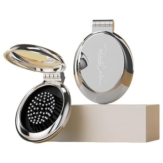 FanSynrare Faltbare Haarbürste mit Spiegel - Reisetaugliche Kompakt Bürste mit Air Cushion & Massage Noppen für Griffiges Haar, Glänzendes Haar - Für Damen & Mädchen