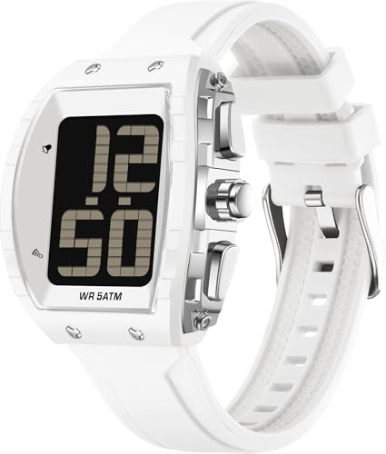 findtime Reloj de pulsera digital para personas mayores, fácil de leer, esfera grande, impermeable, deportivo, al aire libre, único, electrónico, para ancianos, con cronómetro LED y alarma - Imagen 2