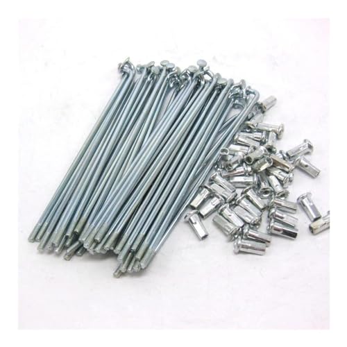 VONCYKI 10G Electric Bicycle Spokes Silver Carbon Steel 3.0 Mm Diameter E-Bike Motorcycle Spokes With 12 Mm Nipples 55-220 Mm Bicycle Spoke For E-Bike Motorcycle 40pcs(190mm)