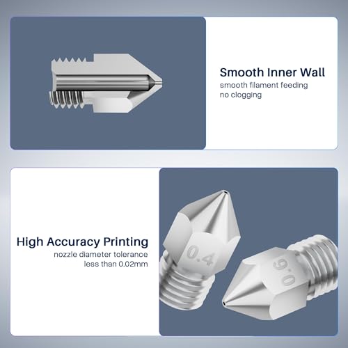 Image of ELEGOO 5pcs 0.4 /0.6 /0.8mm Harden Steel Nozzles for Neptune 3 /Pro /Plus /Max