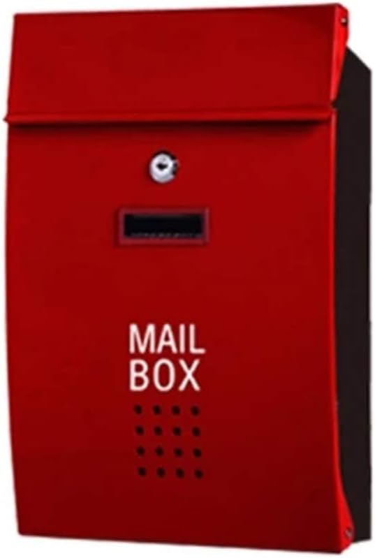 HBJWOV Vintage Iron Outside Mural Letter Box Letterbox Mailbox Photography Props Accessories Wall Mural Bar Cafe Window Display Outdoor Letter Boxes Outdoor Home Decoration