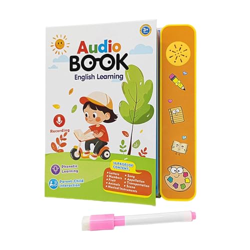 SZLIFE Parole Inglesi Libro sonoro Vocabolario Studiare Scuola per Bambini