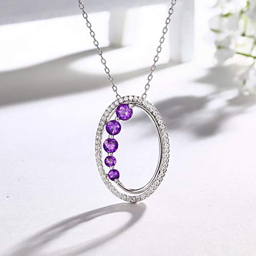 Pendentif en argent améthyste naturelle perles rondes article de collier
