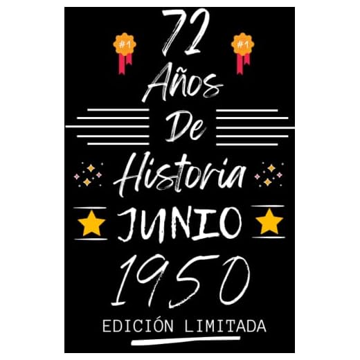 CUADERNO, 72 AÑOS DE HISTORIA JUNIO 1950 EDICIÓN LIMITADA: Regalo de 72 cumpleaños para mujeres y hombres, ideas de 72 cumpleaños... un cumpleaños... ... regalo de 72 cumpleaños para él/ella.