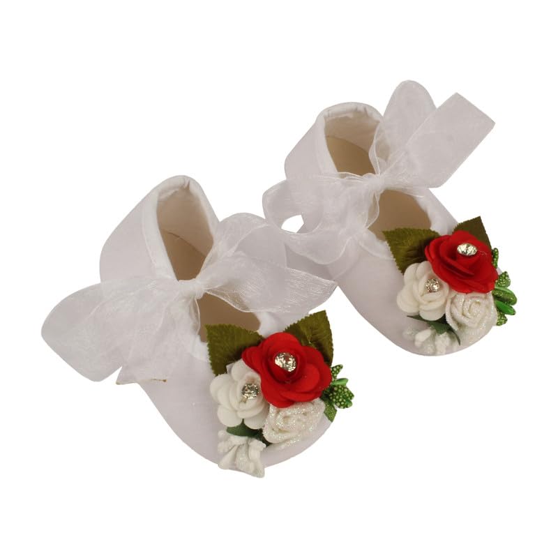 devishi white booties with flowers-picture-31