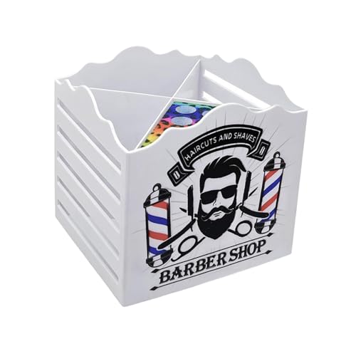 Esquirla Caixa para armazenamento de tesouras, suporte para acessórios de beleza, Branco, Tamanho re