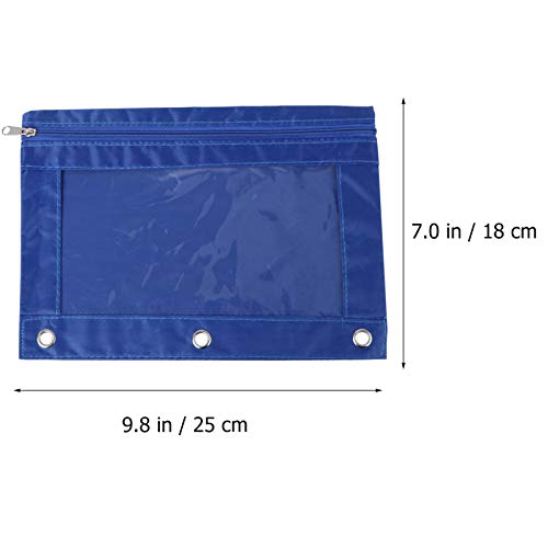 NICEXMAS Saco de Papelaria 6Pcs B5 Com Pasta de Papelaria Com 3 Furos Com ZÃ­per Transparente Estojo
