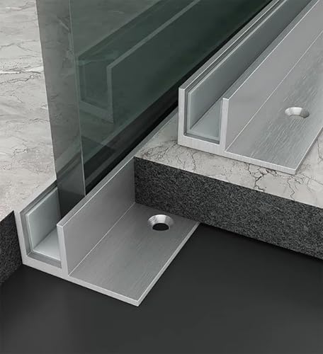 Ranura de inserción de acero inoxidable para puerta de ducha sin marco 2