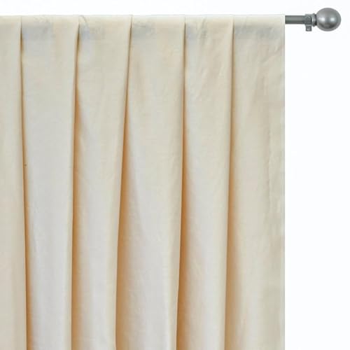 Fabric Mart Direct Cream Silk Dupioni Curtain Panels, Cream Dupioni