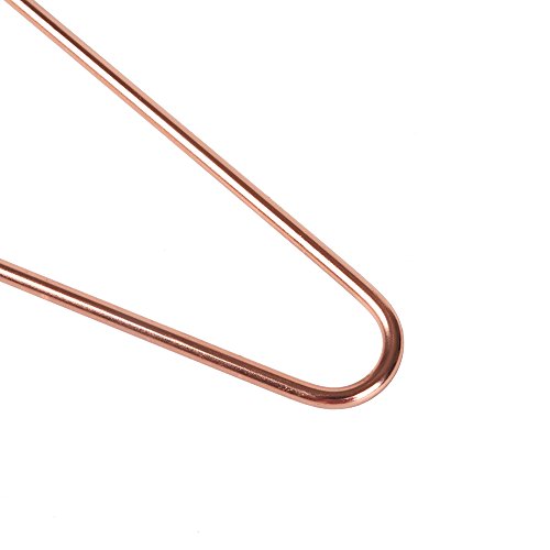 Quality 17" Rose Gold Sturdy Metal Hanger 30 Pack, Copper Clothes Hangers, Heavy Duty Coat Hangers, Standard Suit Hangers For Jacket, Shirt, Dress (30) #TOP4