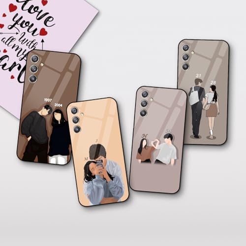 Image of COLORflow Back Cover Compatible with Samsung Galaxy A34 5G | Love Connection Couple Customized | Shockproof TPU Bumper with Camera Protection Back Cover Compatible with Samsung Galaxy A34 5G