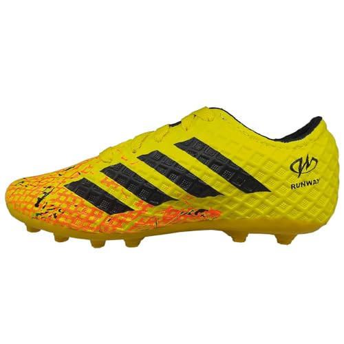 Chuteira Infantil Futebol de Campo Juvenil Runway Amarelo Tamanho:36;Cor:Amarelo