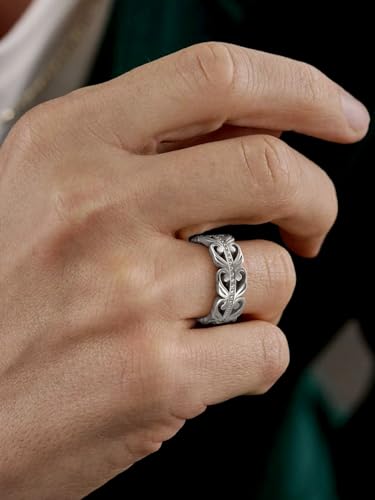 FaithHeart Celtic Knot Band Rings for Men Women, Stainless Steel/18K Gold Plated Viking Wedding Bands with Delicate Gift Packaging3