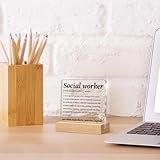 Social Worker Office Decor - Acrylic Clear Desk Sign