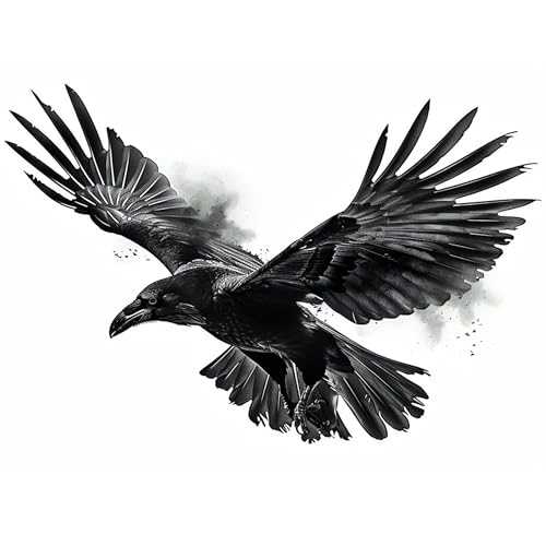 6 sheets Temporary Tattoos Raven Tattoos Crow Fake tattoos for Me...