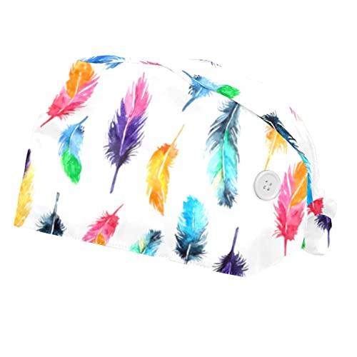 Chapeaux bouffants plumes colorées pour la cuisine et les soins quotidiens