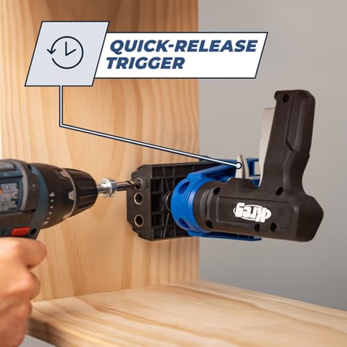 Image of Kreg Pocket-Hole Jig 520PRO - Easy Clamping & Adjusting - 360 Rotating Handle - 260 Screws - For Materials 1 /2 inch to 1 1 /2 inch Thick